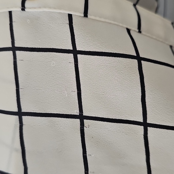 Express Portofino White and Black Windowpane Long Sleeve Button Down Shirt XL - Picture 9 of 10